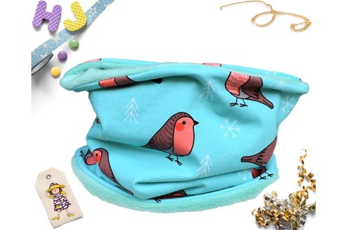 Buy Age 1-4 Snood Turquoise Robins now using this page